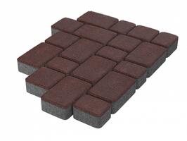  Тротуарная плитка Stellard Старый город 60 мм Бордовый: внешний вид